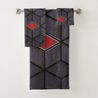 Argent rouge noir gris de cubes