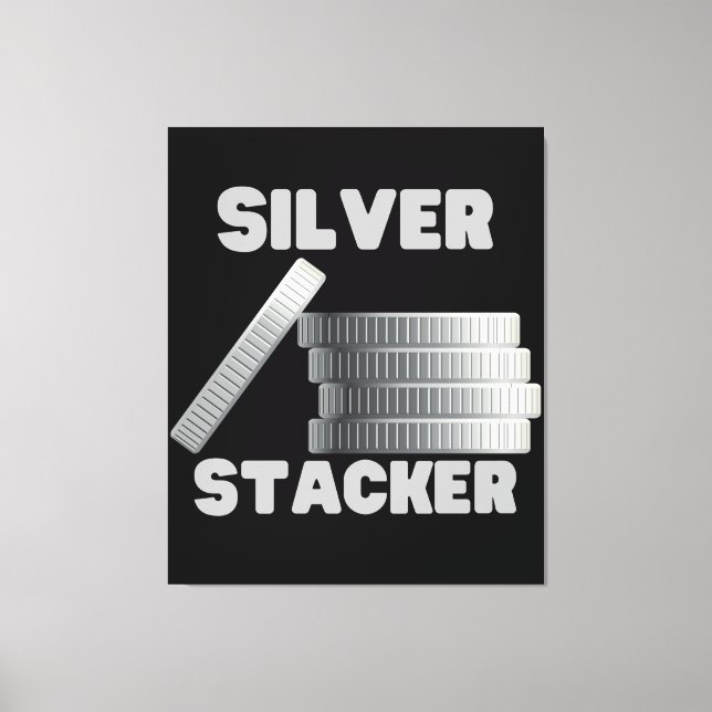 Argent Stacker Silver Squeeze Coin Toile murale (Recto)