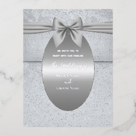 Argent Vintage avec Faire-part de mariage Bow