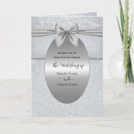 Argent Vintage avec Faire-part de mariage Bow