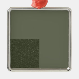 Argenté Ornement Carré moderne Moss Green