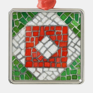 Argenté VACANCES MOSAIC Premium Carré Ornement