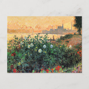 Argenteuil, Blumen am Flussufer, Postkarte