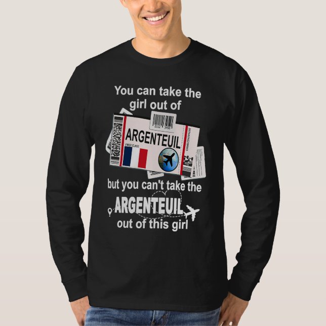 Argenteuil Boarding Pass  Argenteuil Girl  Argente T-Shirt (Vorderseite)