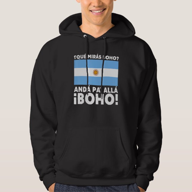 Argentina Flag Argentine Pride Funny Speech of Arg Hoodie (Vorderseite)