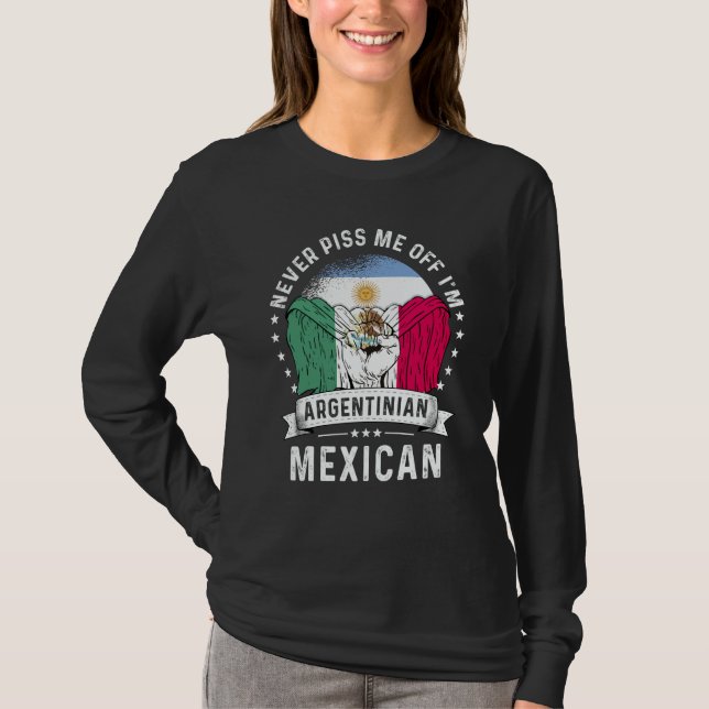 Argentina Flag Mexico Grown  Humor Citizen Pride T-Shirt (Vorderseite)