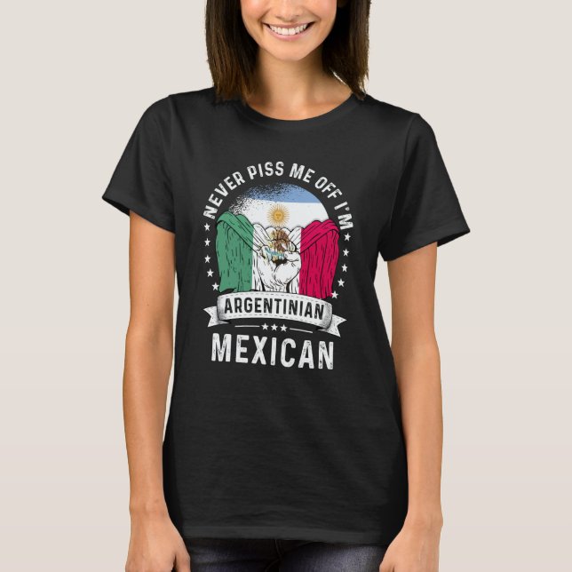 Argentina Flag Mexico Grown  Humor Citizen Pride T-Shirt (Vorderseite)