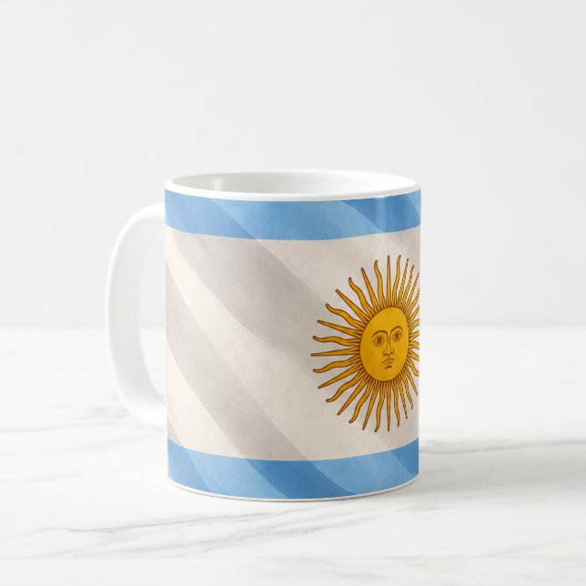 Argentina Flag Mug Kaffeetasse (Vorderseite Links)