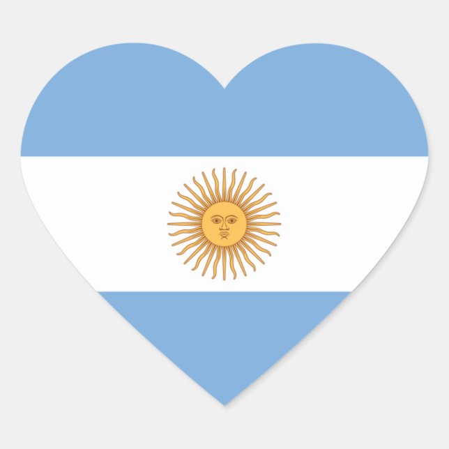 Argentina Herz-Aufkleber (Vorderseite)