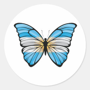 Argentina Hypolimnas Butterfly Runder Aufkleber
