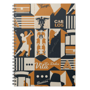 Argentina Muster nahtlose Design-Abbildung Notizblock