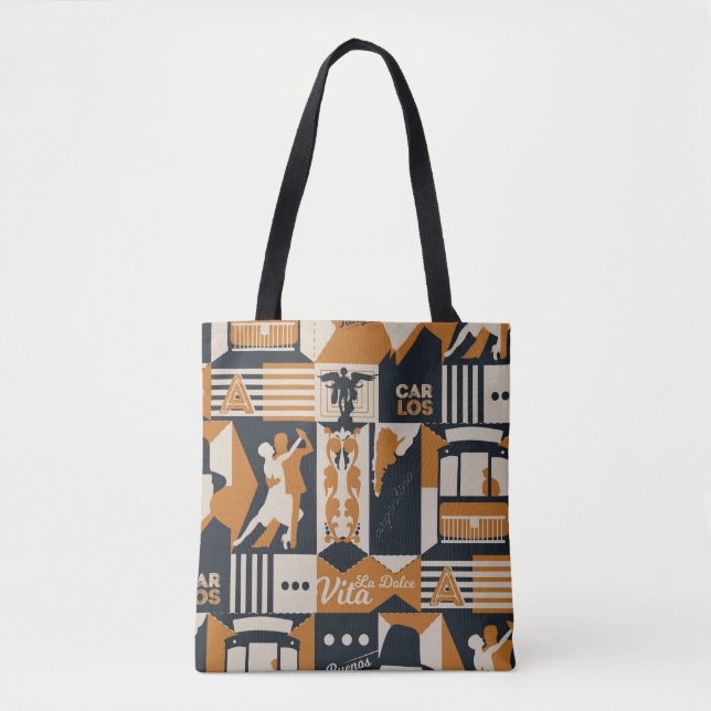 Argentina Muster nahtlose Design-Abbildung Tasche (Vorderseite)