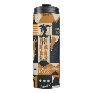Argentina Muster nahtlose Design-Abbildung Thermosbecher