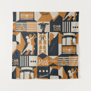 Argentina Muster nahtlose Design-Abbildung Wandteppich