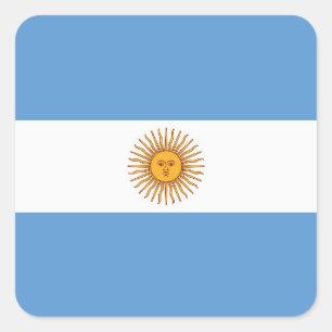 ARGENTINA QUADRATISCHER AUFKLEBER