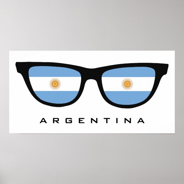 Argentina Shades texte personnalisé & affiche coul (Devant)