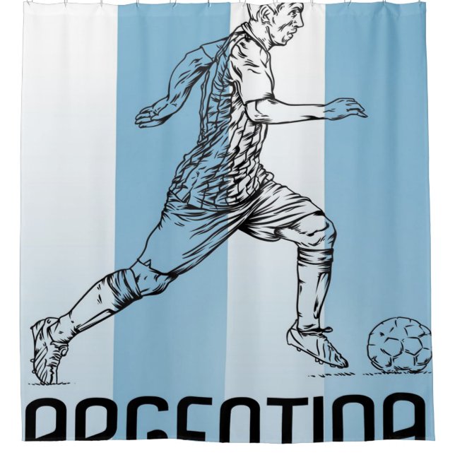 Argentina Soccer Blanket Duschvorhang (Vorderseite)