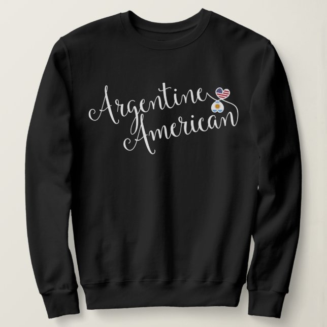 Argentine Américaine Entwinted Hearts Sweatshirt (Design devant)