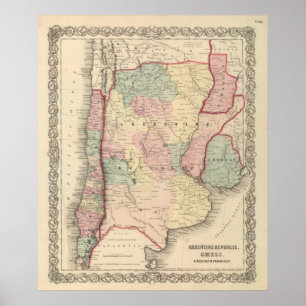 Argentine Republic, Chili, Uruguay and Paraguay Poster