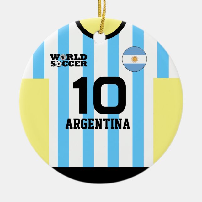 Argentine World Soccer Jersey Ornement (Devant)
