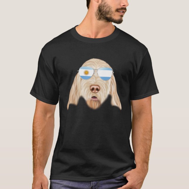 Argentinian Flag Spinoni Italiani Dog Argentina Po T-Shirt (Vorderseite)