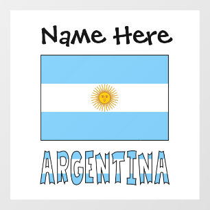 Argentinien Argentinische Flagge Personalisiert Fensteraufkleber
