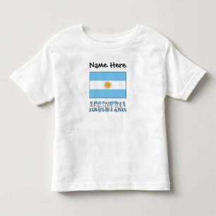Argentinien Argentinische Flagge Personalisiert Kleinkind T-shirt
