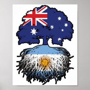 Argentinien Argentinischer Australischer Tree Root Poster