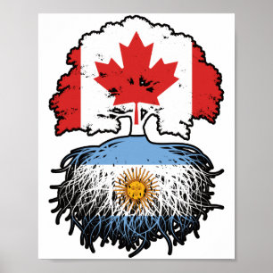Argentinien Argentinischer Kanadier Tree Roots Poster