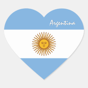 Argentinien-Aufkleber, Herz, Patriotische Argentin Herz-Aufkleber