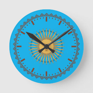Argentinien Blauer Stolz Runde Wanduhr