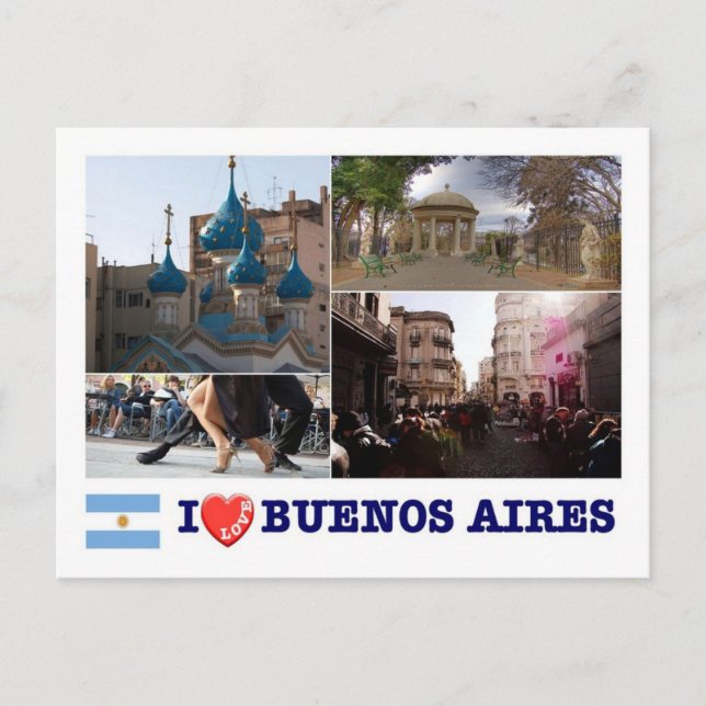 Argentinien - Buenos Aires - I Liebe - Postkarte (Vorderseite)