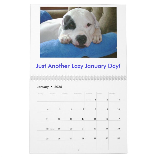 Argentinien Dogo Kalender (Jan 2026)