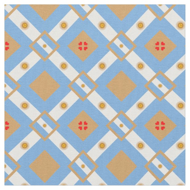 Argentinien Flag & Argentina Trendy Fabric mode Stoff (Nahaufnahme)