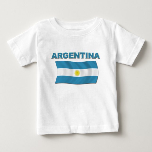 Argentinien-Flagge 1 Baby T-shirt (Vorderseite)