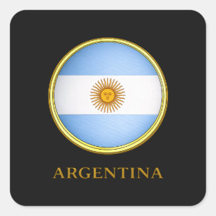 Argentinien - Flagge Argentiniens Quadratischer Aufkleber