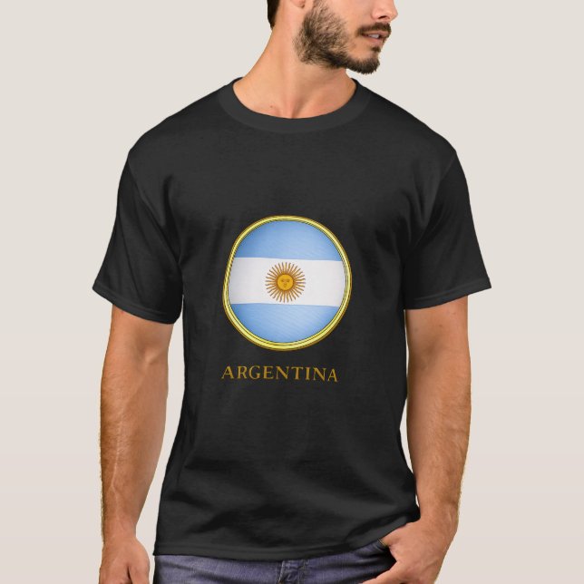 Argentinien - Flagge Argentiniens T-Shirt (Vorderseite)