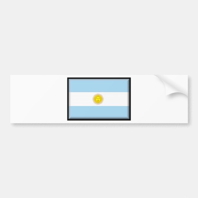 Argentinien-Flagge Autoaufkleber (Vorne)