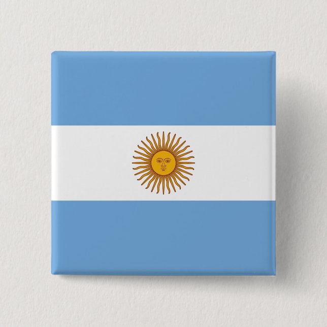 Argentinien-Flagge Button (Vorderseite)