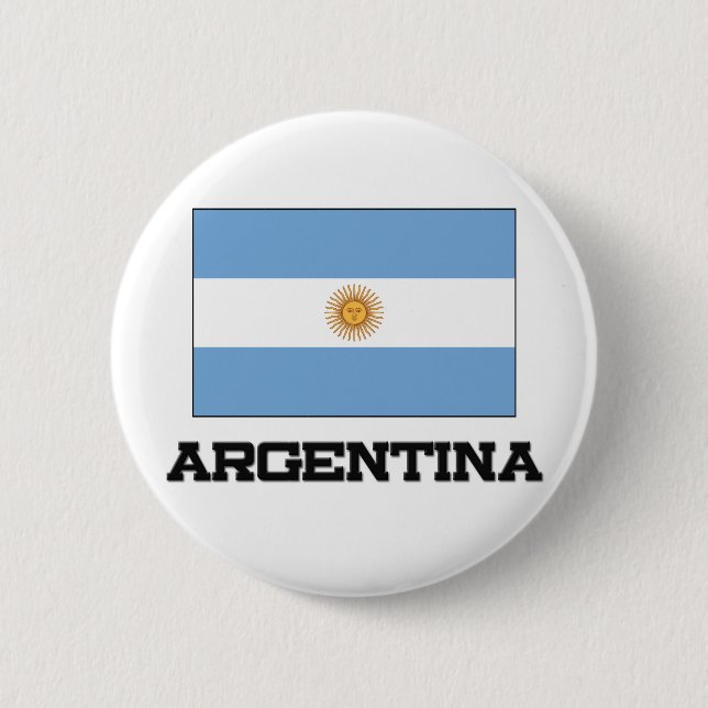 Argentinien-Flagge Button (Vorderseite)