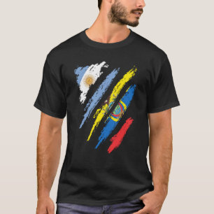 Argentinien-Flagge Ecuador Patriot Land Streifen T-Shirt