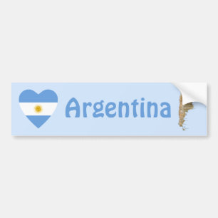 Argentinien-Flagge Herz + Karte Aufkleber Autoaufkleber