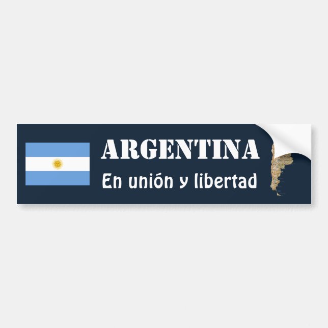 Argentinien-Flagge + Karten-Autoaufkleber Autoaufkleber (Vorne)