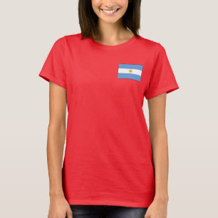 Argentinien-Flagge + Karten-T - Shirt