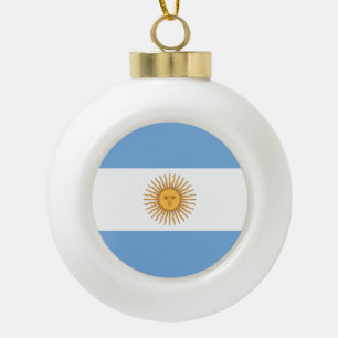 Argentinien-Flagge Keramik Kugel-Ornament
