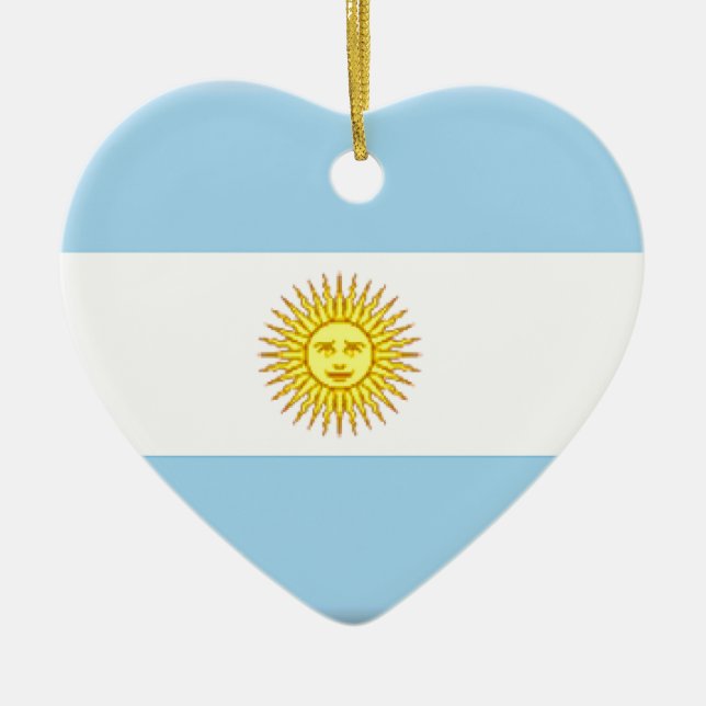 Argentinien-Flagge Keramikornament (Vorne)