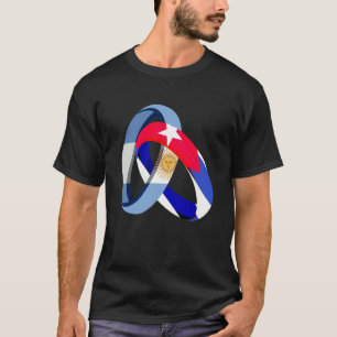 Argentinien Flagge Kuba Gewachsener Ring Ehe Hochz T-Shirt