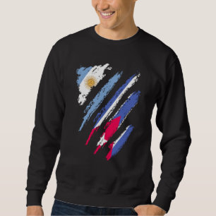 Argentinien-Flagge Kuba Patriot Land Streifen Sweatshirt