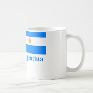 Argentinien-Flagge mit Namen Kaffeetasse