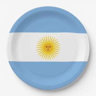 Argentinien-Flagge Pappteller